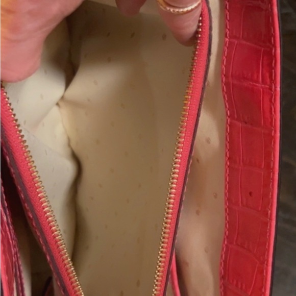Kate Spade | Women’s Croc Embossed Hand Shoulder Bag Tote - Picture 7 of 9